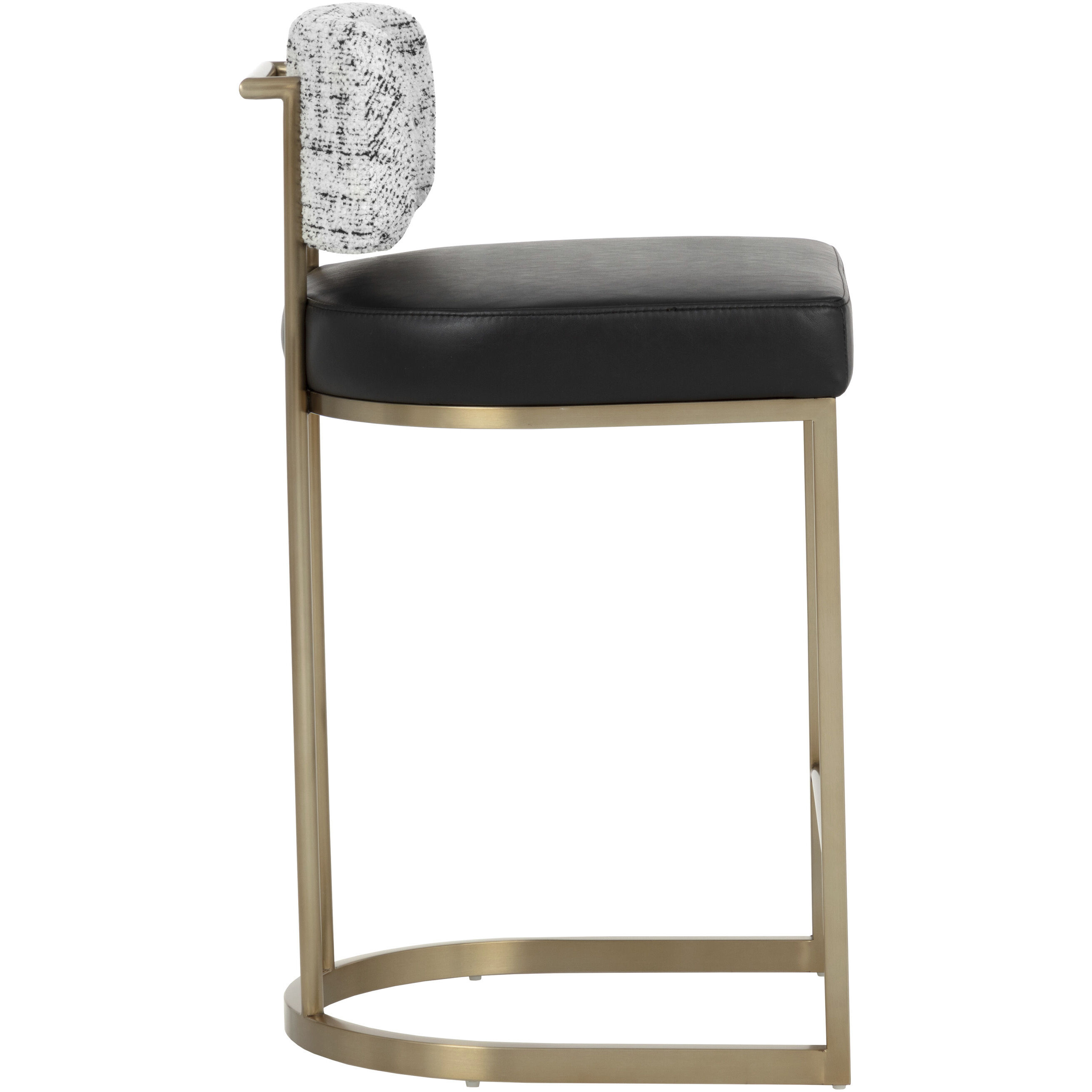 Larissa 34.5 inch Bravo Black / Halton Birch Counter Stool